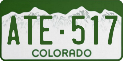 CO license plate ATE517