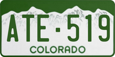 CO license plate ATE519