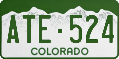 CO license plate ATE524