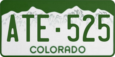 CO license plate ATE525