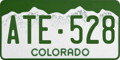CO license plate ATE528