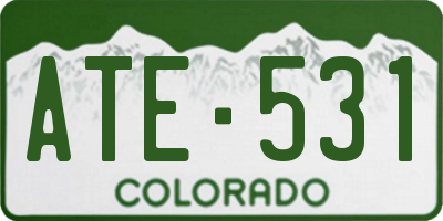 CO license plate ATE531