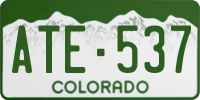 CO license plate ATE537
