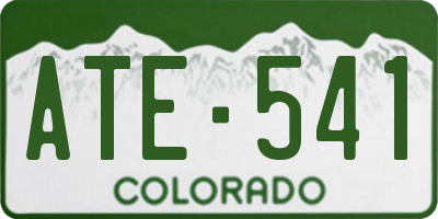 CO license plate ATE541