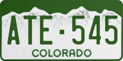CO license plate ATE545