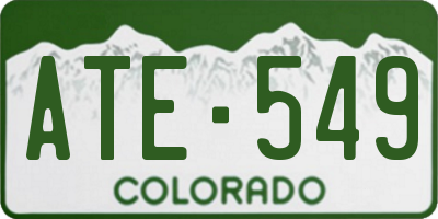 CO license plate ATE549