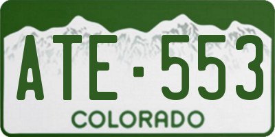 CO license plate ATE553