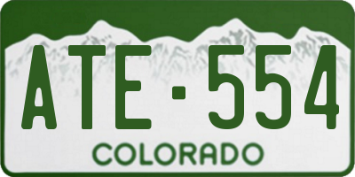 CO license plate ATE554