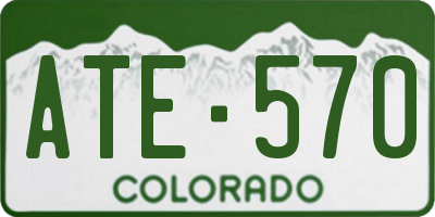 CO license plate ATE570