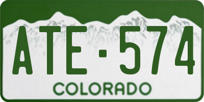 CO license plate ATE574