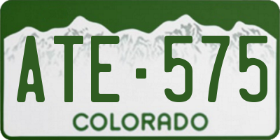 CO license plate ATE575