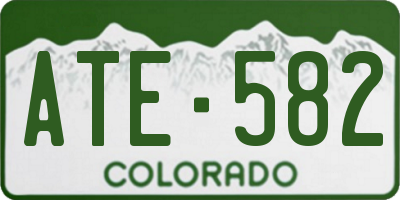 CO license plate ATE582