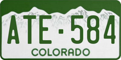 CO license plate ATE584