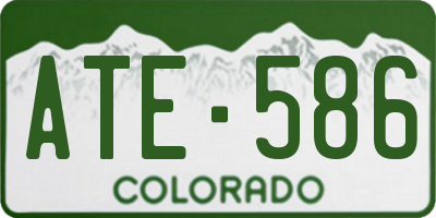 CO license plate ATE586