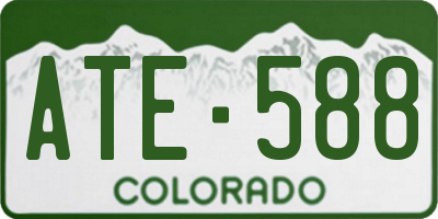 CO license plate ATE588