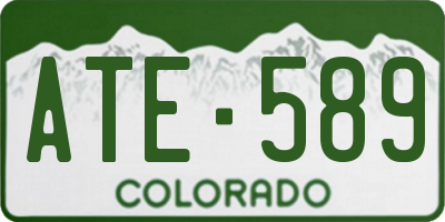 CO license plate ATE589