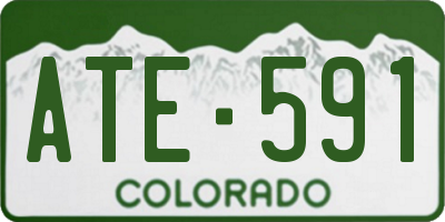 CO license plate ATE591