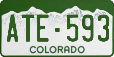 CO license plate ATE593
