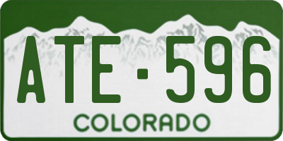 CO license plate ATE596
