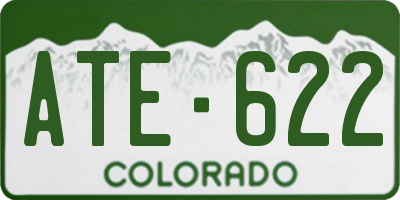 CO license plate ATE622