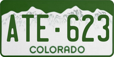 CO license plate ATE623
