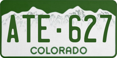 CO license plate ATE627