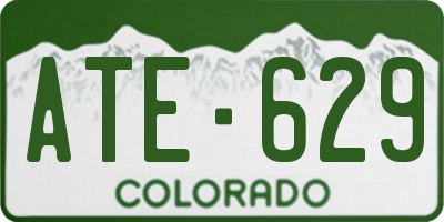 CO license plate ATE629