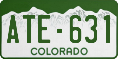 CO license plate ATE631