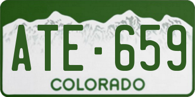 CO license plate ATE659