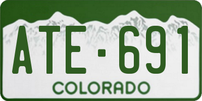 CO license plate ATE691