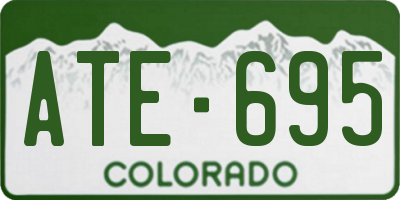 CO license plate ATE695
