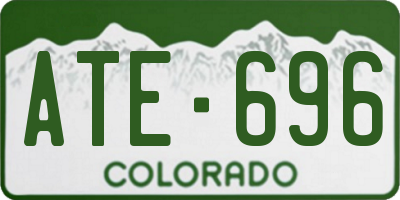 CO license plate ATE696