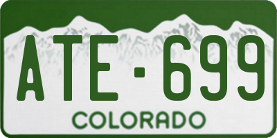 CO license plate ATE699