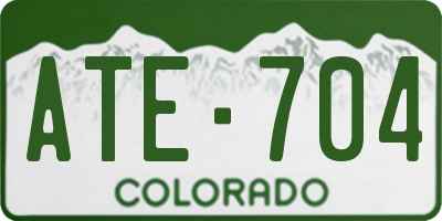 CO license plate ATE704