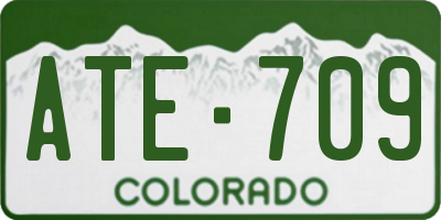 CO license plate ATE709