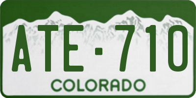 CO license plate ATE710