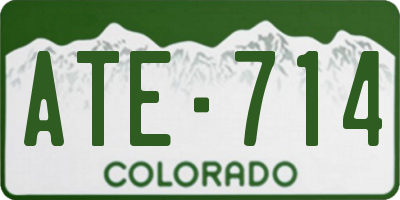CO license plate ATE714