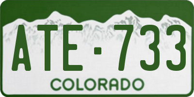 CO license plate ATE733