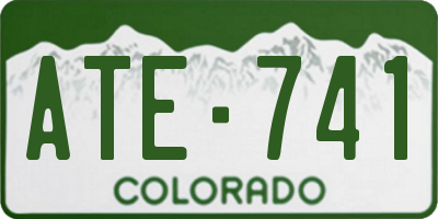 CO license plate ATE741