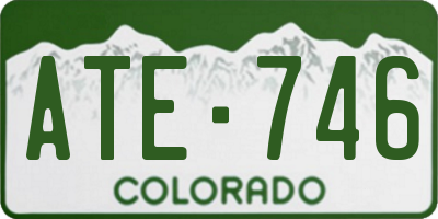 CO license plate ATE746