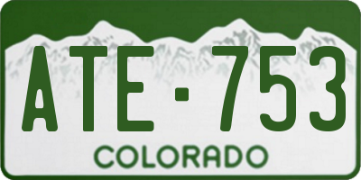 CO license plate ATE753