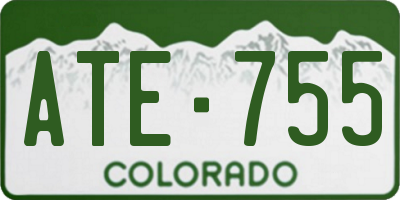 CO license plate ATE755