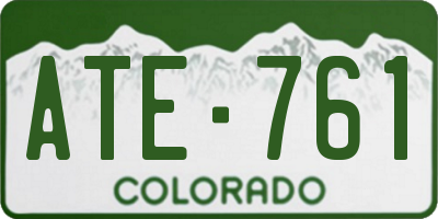 CO license plate ATE761
