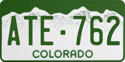 CO license plate ATE762