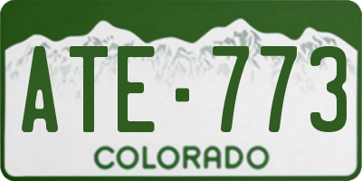 CO license plate ATE773