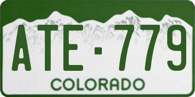CO license plate ATE779