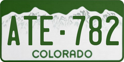 CO license plate ATE782