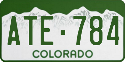 CO license plate ATE784