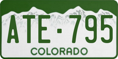 CO license plate ATE795