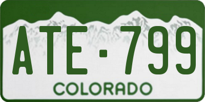 CO license plate ATE799